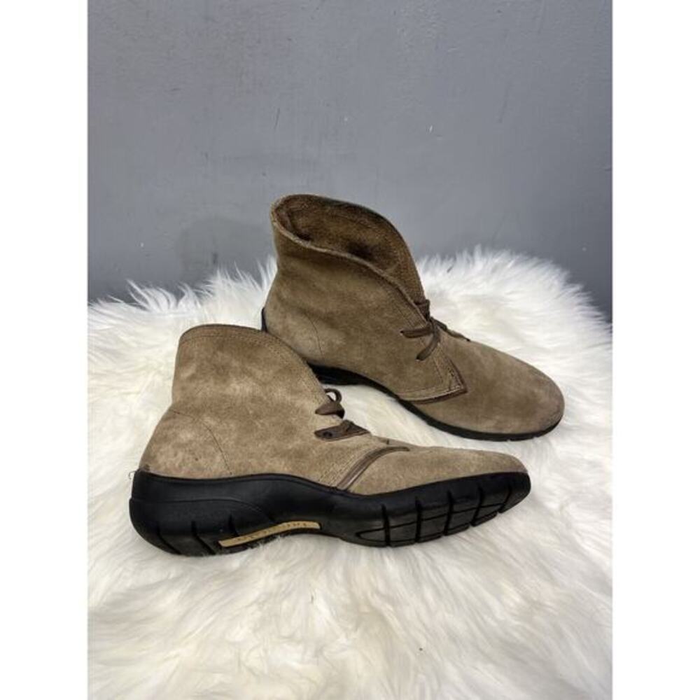 Bussola Kolding Keisha boots Suede Ladies 38/8 Tan Booties Lace UP